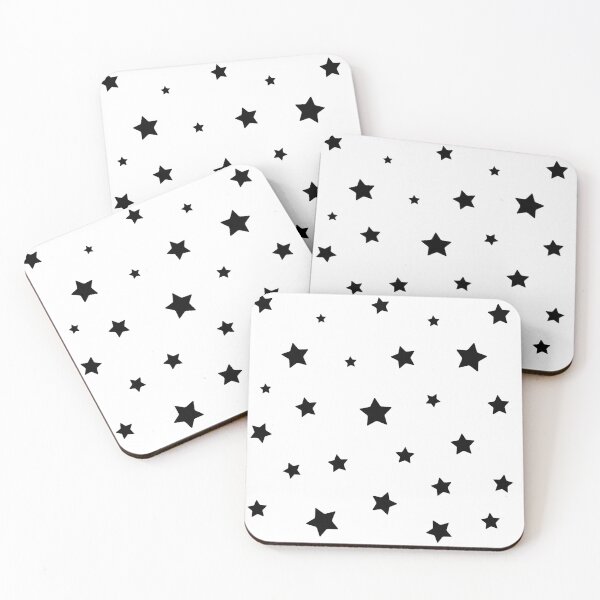 Item preview, Black mini stars pattern designed and sold by Green Sky.