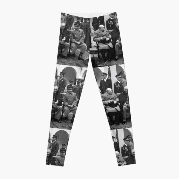The &amp;quot;Big Three&amp;quot; at the Yalta Conference, Winston Churchill, Franklin D. Roosevelt and Joseph Stalin Leggings