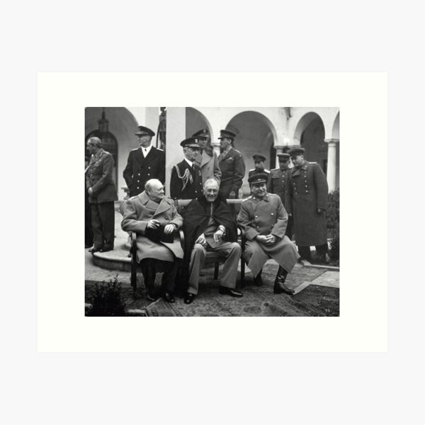 The Big Three at the Yalta Conference: Winston Churchill, Franklin D. Roosevelt, and Joseph Stalin Art Print