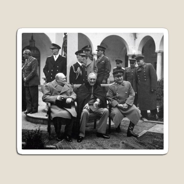 The Big Three at the Yalta Conference: Winston Churchill, Franklin D. Roosevelt, and Joseph Stalin Magnet