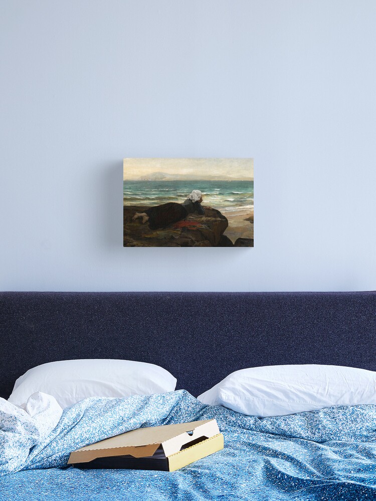Thumbnail 2 of 3, Canvas Print, The Cliff - Jules Breton designed and sold by CJET.
