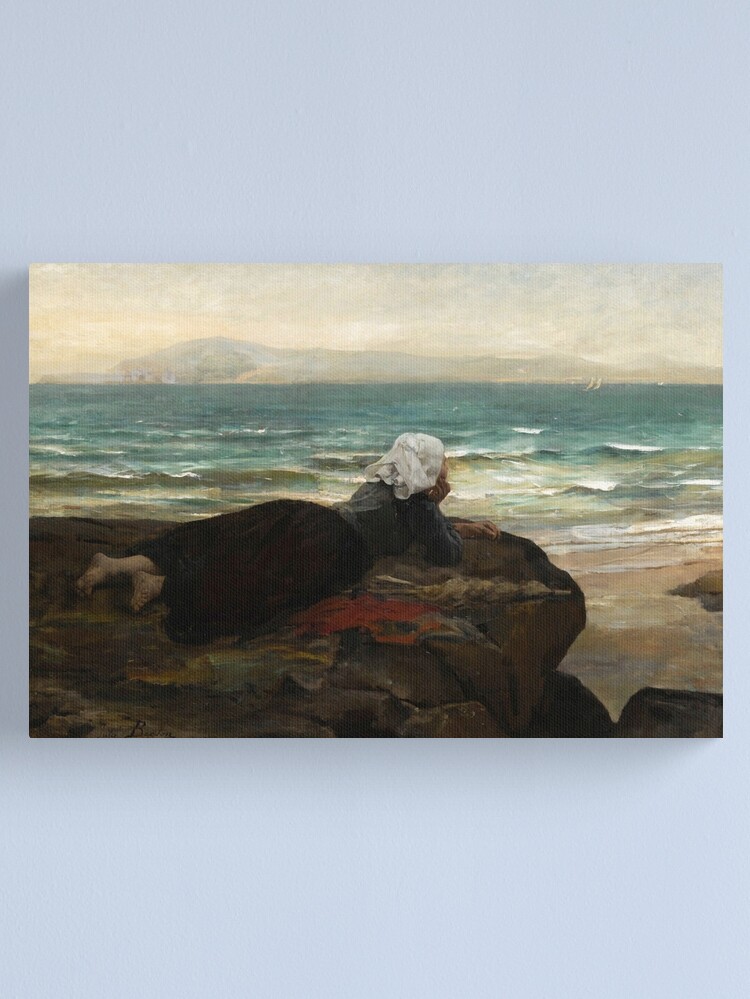 Thumbnail 1 of 3, Canvas Print, The Cliff - Jules Breton designed and sold by CJET.