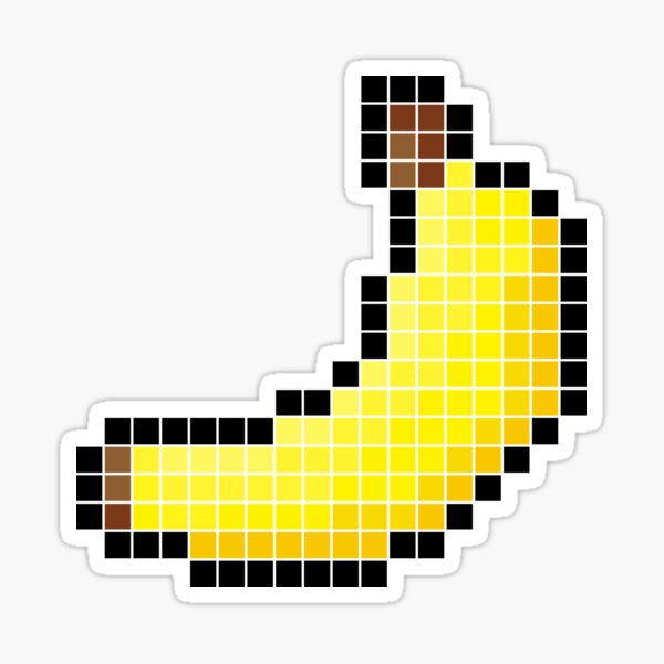 8 bit pixel art banana fruit pixels for games Vector Image