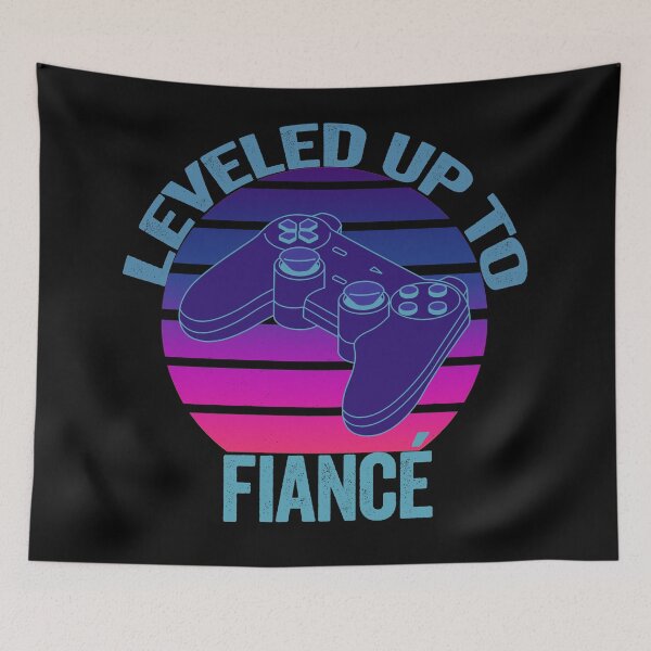 Item preview, Leveled up to fiance - awesome gift newly engaged boy gamer designed and sold by hyggekrog.