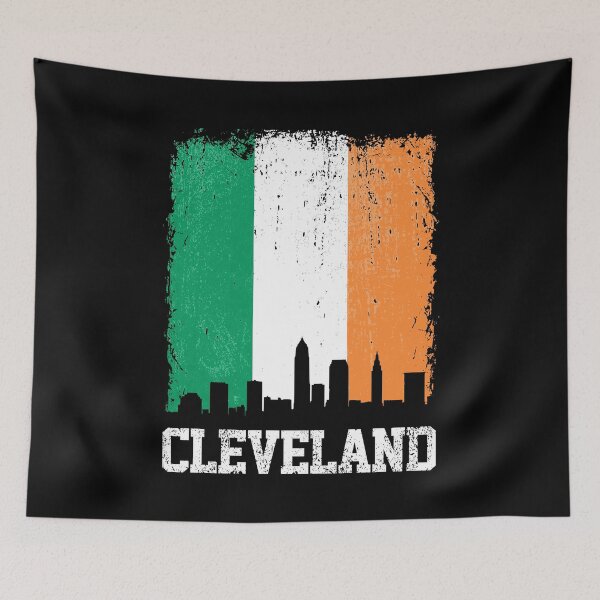Item preview, Vintage Cleveland Irish Flag Skyline Pride designed and sold by pixeljamz.