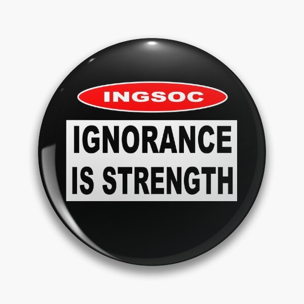 Item preview, INGSOC LABEL - IGNORANCE IS STRENGTH designed and sold by sociographix.