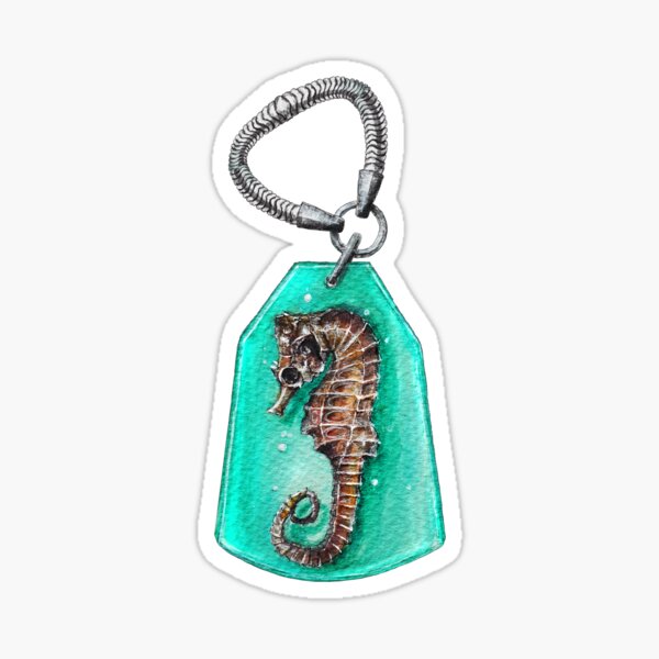 seahorse drawing Sticker