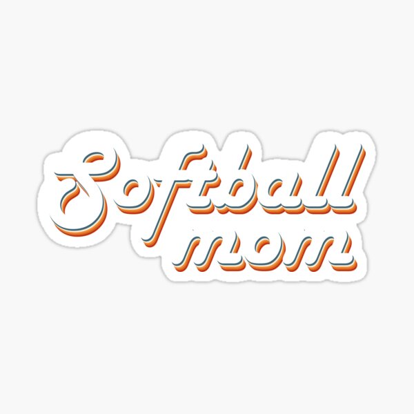 Softball mom vintage Sticker