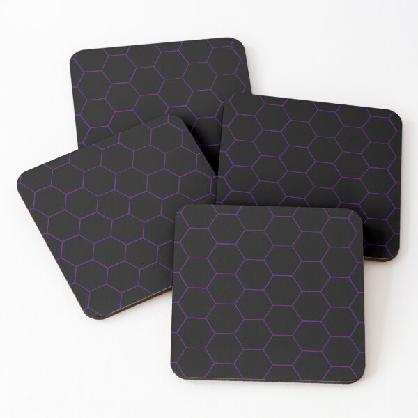 Item preview, Abstract Purple and Black Hexagonal Pattern designed and sold by Twaij.