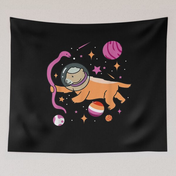 Item preview, Lesbian Honey Badger Orange Pink Lesbian Pride designed and sold by melisenda.