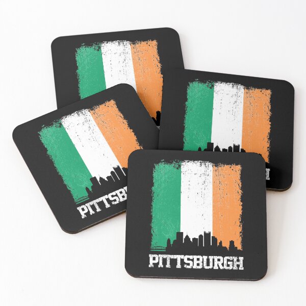 Item preview, Vintage Pittsburgh Irish Flag Skyline Pride designed and sold by pixeljamz.