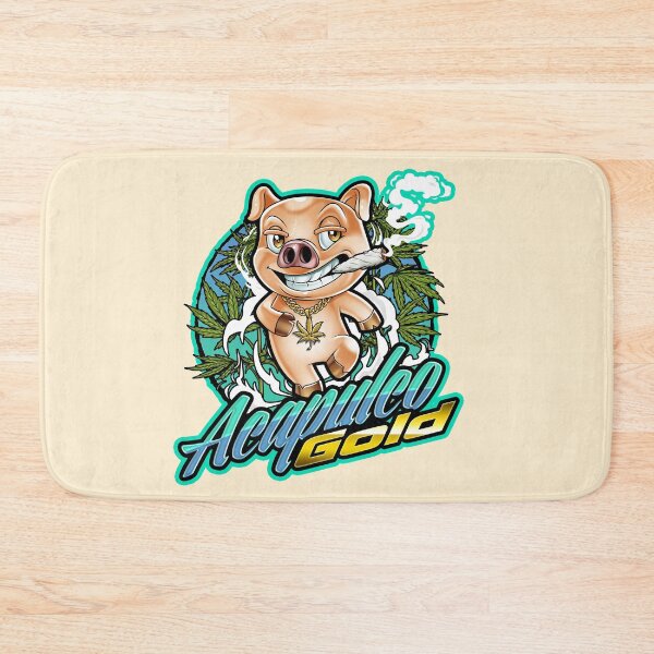 Item preview, Marijuana Cartoon Pig, Acapulco Gold Logo Design designed and sold by avoltha.