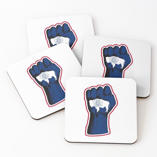 Item preview, Wyoming Strong Wyoming Flag Tough Strong Fist designed and sold by SportsT-Shirts.