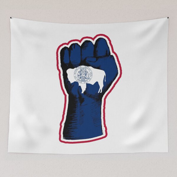 Item preview, Wyoming Strong Wyoming Flag Tough Strong Fist designed and sold by SportsT-Shirts.