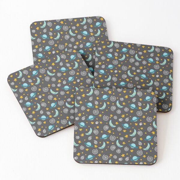 Item preview, Moon and stars space pattern designed and sold by backyrdfrontier.