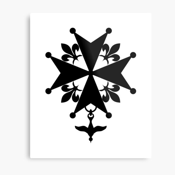 Huguenot cross Metal Print