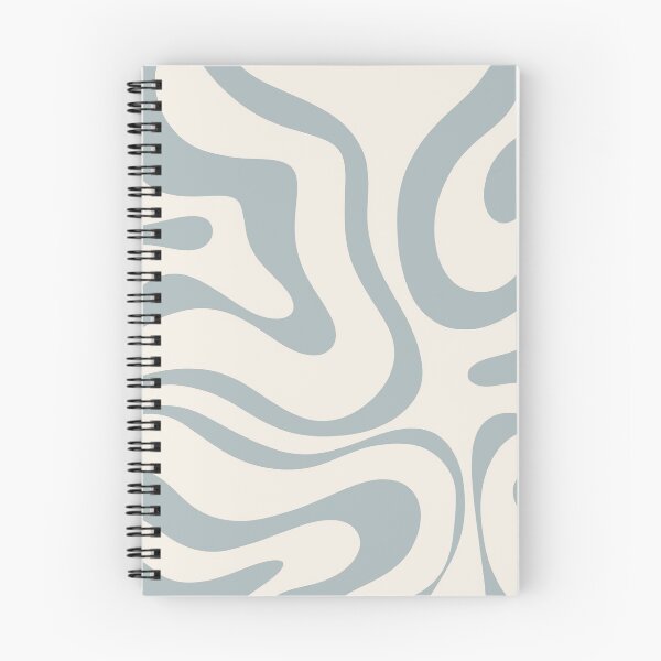 Item preview, Modern Retro Liquid Swirl Abstract Pattern in Light Blue-Grey and Cream designed and sold by kierkegaard.