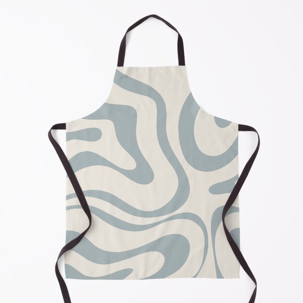 Item preview, Modern Retro Liquid Swirl Abstract Pattern in Light Blue-Grey and Cream designed and sold by kierkegaard.