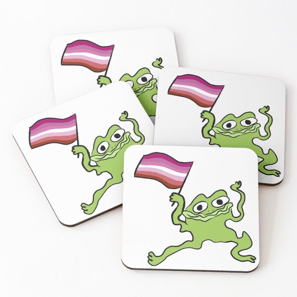 Item preview, Lesbian Pride Froggy (pink) designed and sold by Josie Richey.