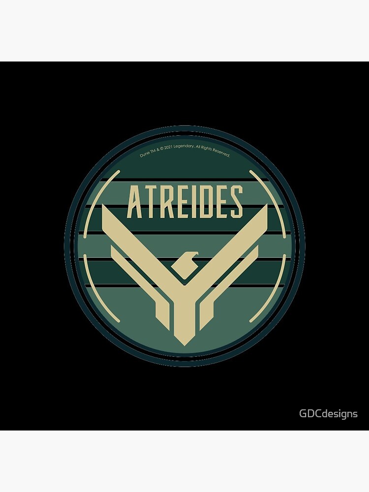 Atreides House Circular Art Design (on black) - Dune (2021 film