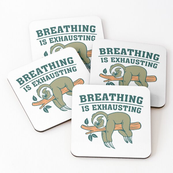 Item preview, Funny sloth breathing exhaustively designed and sold by Imutobi.