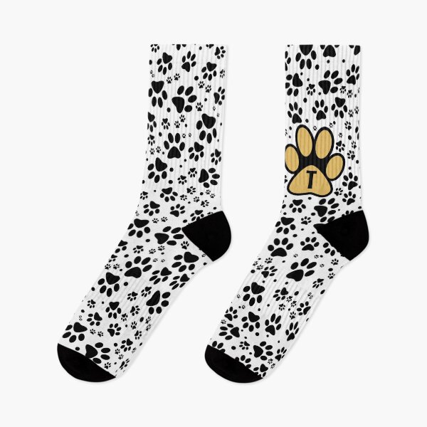 Item preview, Cats Paws Alphabet Letter T Yellow - Initials designed and sold by MadandMean.