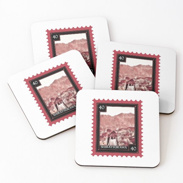 Item preview, Shiratsukawa Watercolor Stamps Art designed and sold by Sticky Postage.