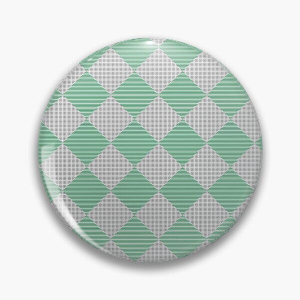 Item preview, Green and white chessboard rhombs pattern designed and sold by DesignsVault.