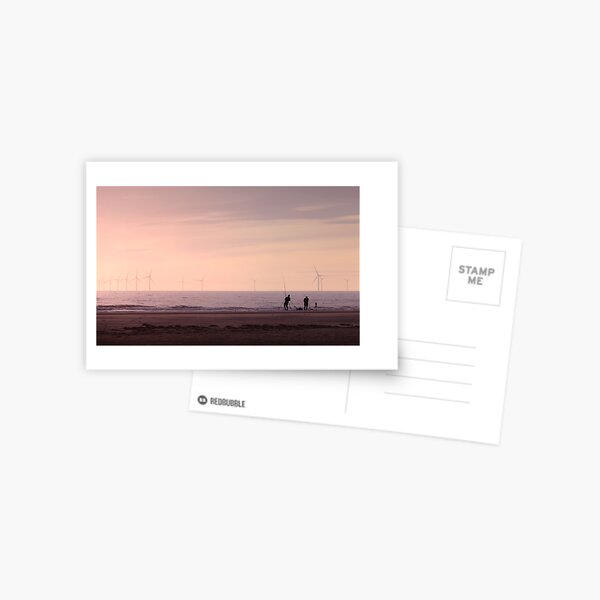 Pulling in the catch as the Sun Sets in Hoylake Postcard