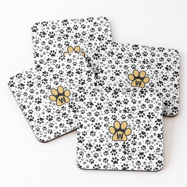 Item preview, Cats Paws Alphabet Letter Monogram W - Initials designed and sold by MadandMean.