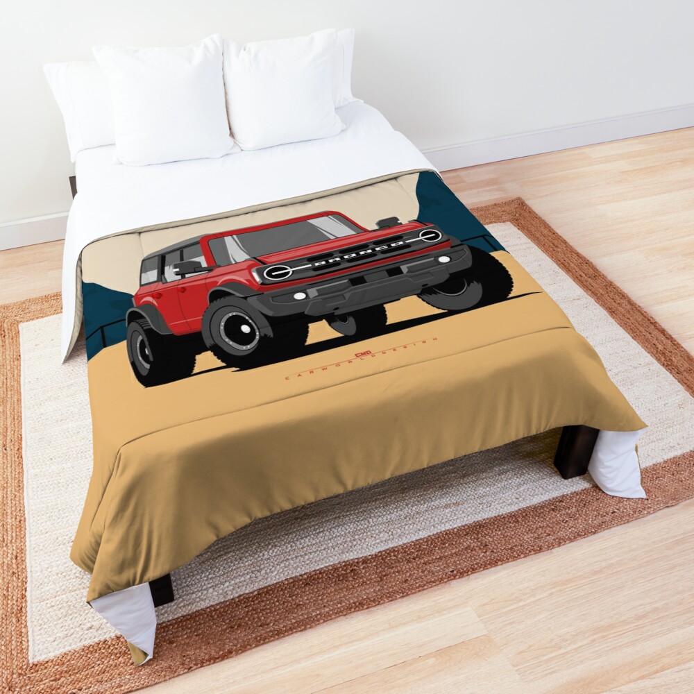 Bronco 2021 Red Comforter
