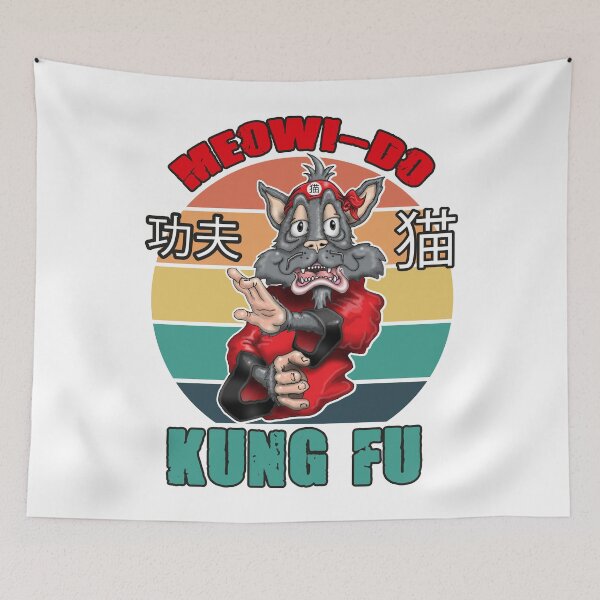 Item preview, Kungfu Cat Funny Kung fu Fighting Cat designed and sold by Status71.