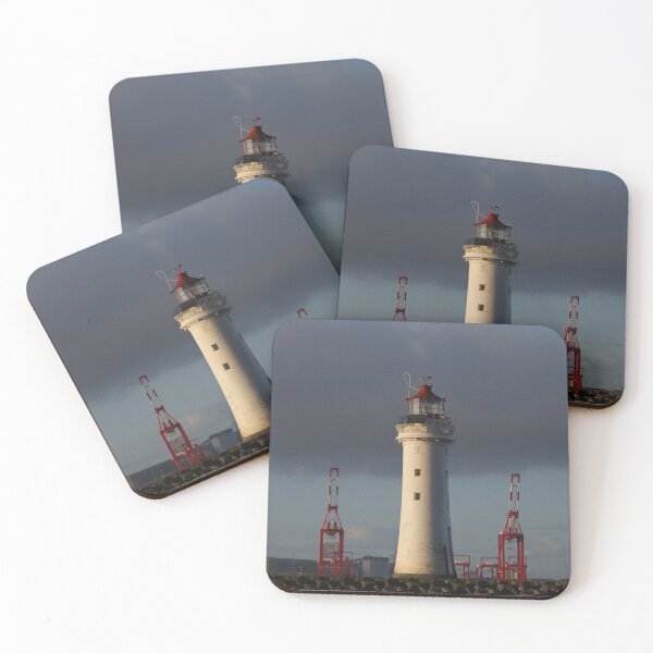 Item preview, New Brighton Lighthouse and Liverpool Cranes designed and sold by neonlightphoto.