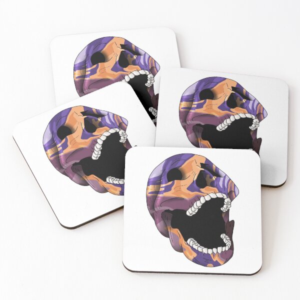 Item preview, Marble Skull - Purple and Orange designed and sold by forgetfulem.