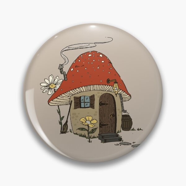 Item preview, Red Mushroom House in Cottagecore Aesthetic: Vintage Grunge Fairycore Mycology, Magic Psychedelic Witchcraft Home in the Woods, Forest Themed Goblincore Hippie  designed and sold by MinistryOfFrogs.