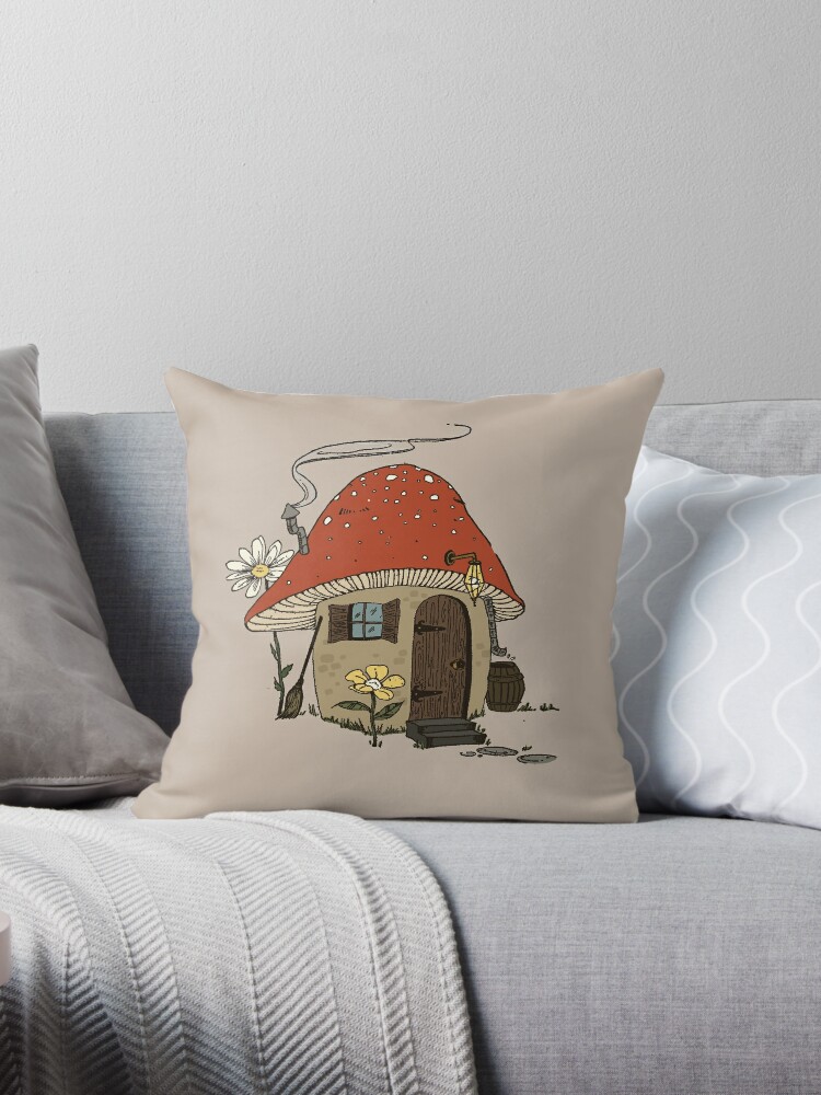 Psychedelic Frog Home Throw Pillow