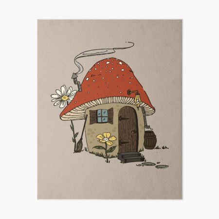 Cottagecore Aestehtic Red Mushroom House - Cute Vintage Grunge Fairycore  Mycology - Magic Psychedelic Witchy Home Woods - Forest Themed - Goblincore  Gremlincore Hippie Witchcraft