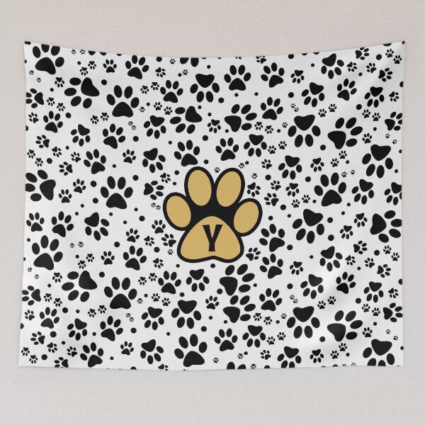 Item preview, Letter Monogram Y Yellow - Cat Paw Alphabet designed and sold by MadandMean.