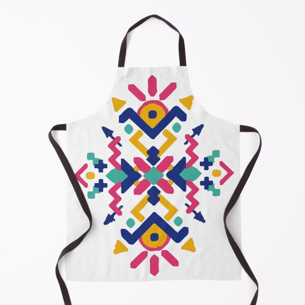 Item preview, Tribal Aztec modern motif memphis bold color blocking pattern abstract interior design designed and sold by T-Mex.