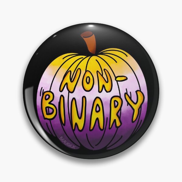 Item preview, Nonbinary Pride Pumpkin  designed and sold by clocknebulae.