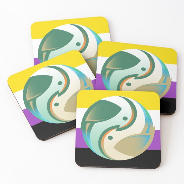 Item preview, Lovebird Speedrunning Logo (Nonbinary Pride) designed and sold by Sentoki.