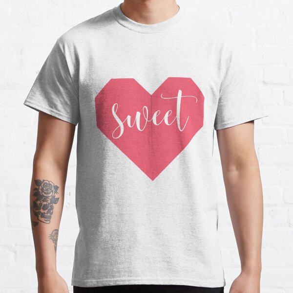 Sweet Origami Heart, Pink Heart Classic T-Shirt