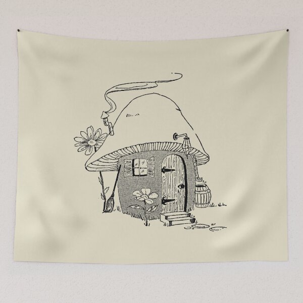 Item preview, Cottagecore Aesthetic Mushroom House: Vintage Grunge Fairycore Mycology, Magic Psychedelic Witchy Woods Home designed and sold by MinistryOfFrogs.