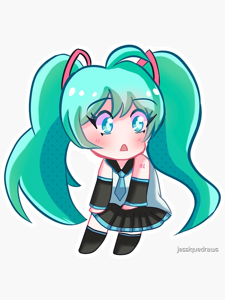 Sexy Hatsune Miku Knife Vocaloid Waterproof Sticker - Weatherproof