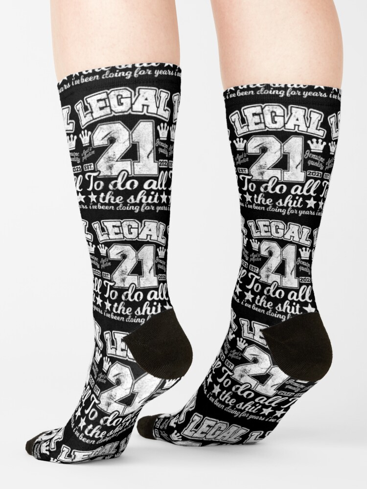 Unique 21th Birthday Gifts for Men Women, Crazy Silly 21st Birthday Socks, Funny Gift Idea for Unisex Adult 21-Year-Old