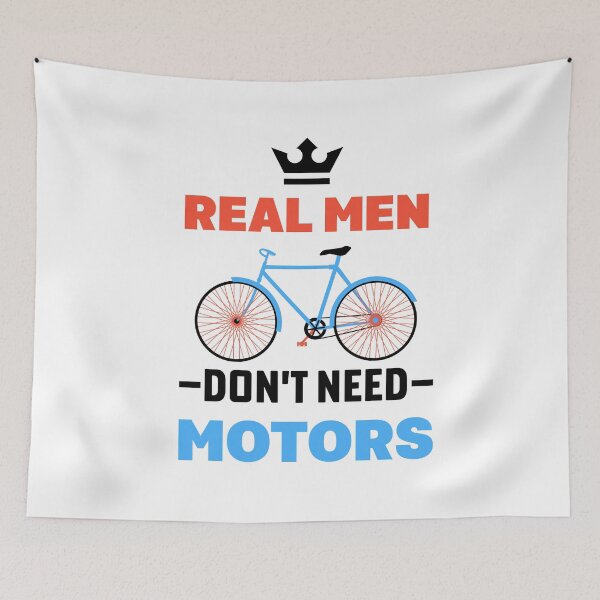 Item preview, Real Men Don't Need Motors - Funny Bicycle Cycling Bike designed and sold by NSTeeDesign.