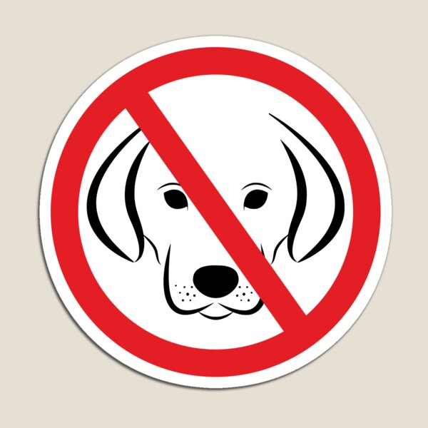 Item preview, Forbidden for dogs sign designed and sold by ProhibitionStickers.