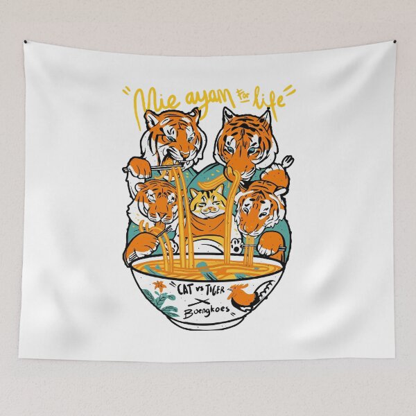 Item preview, cat vs tiger funny designed and sold by allengary.