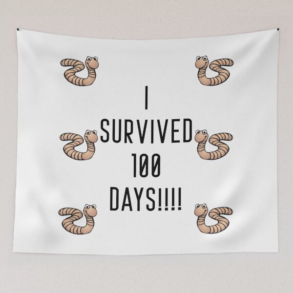 Item preview, I Survived 100 Days designed and sold by SciathDe.
