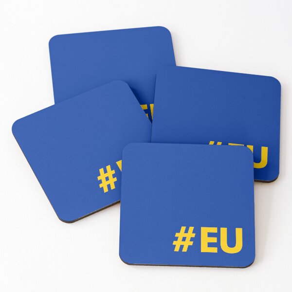 Item preview, Hashtag EU - yellow and blue EU flag colors designed and sold by HashtagZone.